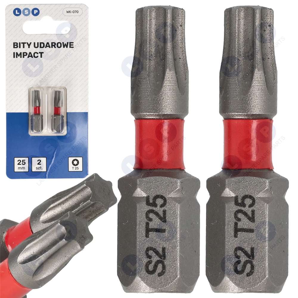Nárazový bit TORX T25 25 MM Súprava bitov LSP IMPACT 2 KS